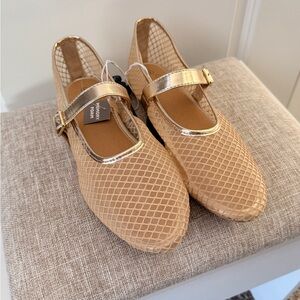 Gold Mesh Women's Flats